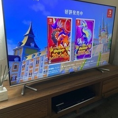 【最終値下げ⚠️】50V／4K液晶テレビ＋ブルーレイDVDレコーダー＋テレビ台