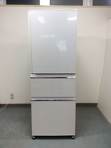 （12/3受渡済）YJT5748【MITSUBISHI/三菱 3ドア冷蔵庫】美品 2018年製 MR-CX33C-W 家電 キッチン 冷蔵冷凍庫 右開きドア 自動製氷 330L