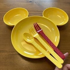 Francfranc購入 Disney皿ミッキープレート＋カトラリー