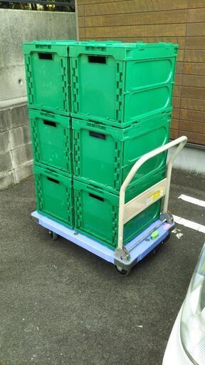 折りたたみ台車　300kg最大荷重　ストッパー付き