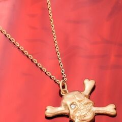 K14 ダイヤモンド ネックレス (スカルモチーフ) 品番n21-300