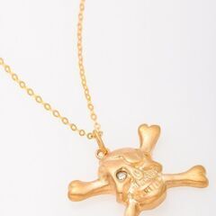 K14 ダイヤモンド ネックレス (スカルモチーフ) 品番n21-300