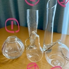 花瓶・ガラス装飾5点