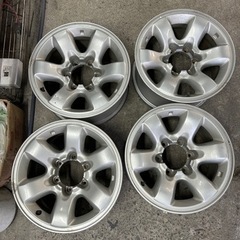 日産サファリ純正ホイール16インチ 139.7 6穴 8j プラス10 4本SET 会社宛 送料無料 16×8J 日産 NISSAN サファリ 純正