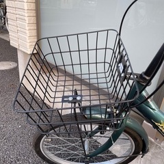 美品 折りたたみ自転車 20インチ 【鍵、ライト付き】モスグリーン