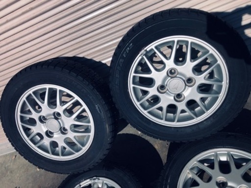 ☆スタッドレスタイヤ軽自動車アルミ付き＜155/65R13＞ 軽自動車用 スタッドレス付きアルミ 4本 155/65R13 まだまだ使えます