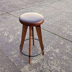 本革座面　カウンターチェア　スツール『中古美品』 本革座面 カウンターチェア スツール『中古美品』