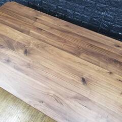 【アウトレット品】天然木オーク無垢材 シンプルデザイン ダイニングテーブル 150㎝ ウォルナット 9095