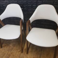 【アウトレット品】ダイニングチェア・４脚セット・北欧デザイン・ハイタイプ・ホワイト/ダークブラウン・9269-1