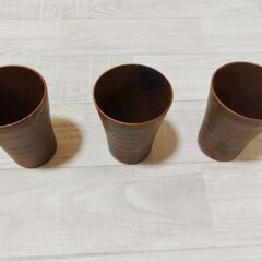 陶器のカップ　３組
