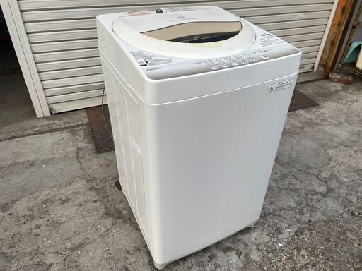 ★動作〇★ 洗濯機 東芝 AW-5G2 5kg 2015年製 幅563x奥行580x高さ957mm 電気洗濯機