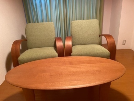 飛騨高山 日進木工のソファーとテーブルのセット【引取日時限定】