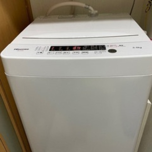 新品同様　半額以下！！　交渉あり。ハイセンス 全自動洗濯機 5.5kg ホワイト HW-K55E
