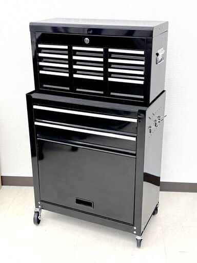 藤原産業 E-Value ETR108 チェスト\u0026キャビネット ブラック 工具入れ DIY