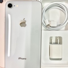 【美品】iPhone8 64GB シルバー シムフリー ライトニ...