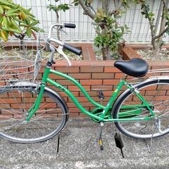 (chariyoshy)27インチ自転車　メタリックグリーン