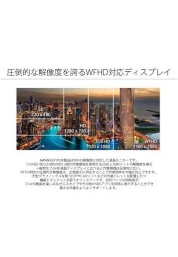 japannext ワイドモニター 29インチ type-c給電可能