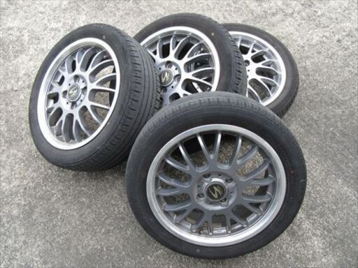 165/55R15 5分山タイヤ4本 社外アルミPCD100