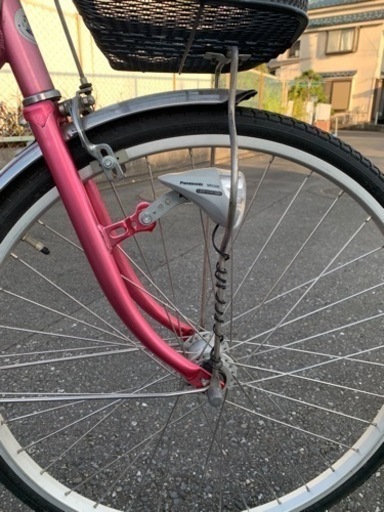 再出品 自転車 26インチ ピンクシルバー ママチャリ
