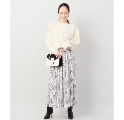 イエナ　IENA   ドットフラワープリーツスカート