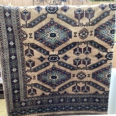 KK-80【新入荷　リサイクル品】パキスタン　ウール手織り大判　絨毯