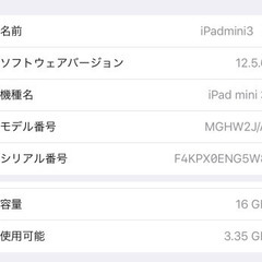 iPadmini3(16GB)あげます