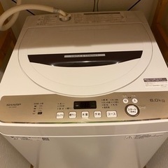 【美品】2020年度製　シャープ　全自動洗濯機