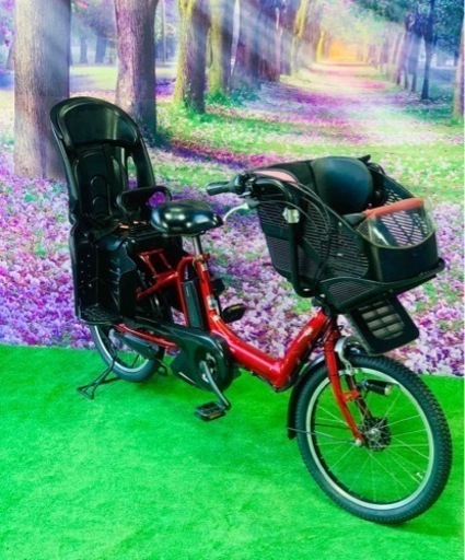 ❷ 4526子供乗せ電動自転車ヤマハ3人乗り新品20インチ良好バッテリー