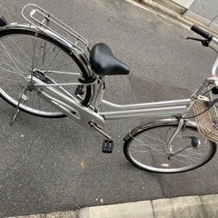 【ネット決済】自転車 27インチ シルバー イオンバイク ママチャリ