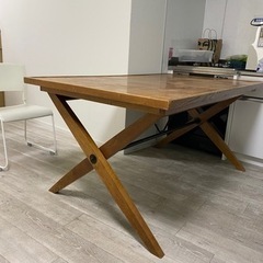 木製ダイニングテーブル（折りたたみ可）W152D92H73