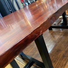 1/29値下げ致しました！⭐️大川家具⭐️欅 一枚板 ダイニングテーブル 食卓 ケヤキ けやき 和モダン