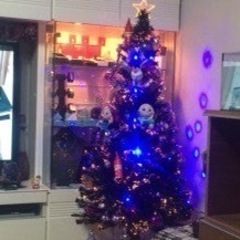 LEDファイバー150センチ、ブラッククリスマスツリー