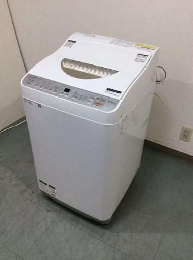 （12/11受渡済）JT5776【SHARP/シャープ 5.5㎏洗濯機】高年式 2018年製 ES-TX5B-N 家電 洗濯 乾燥機能付