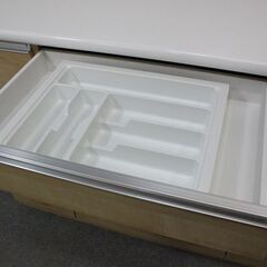 古賀家具 キッチンカウンター エデン・セイント モイス シリンダーレール レンジ台 ナチュラル  食器棚 中古家具 店頭引取歓迎 R6663)