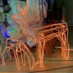 トナカイ親子 イルミネーションセット(動く)