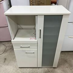 【A-351】キッチンボード 中古 激安 ホワイトカラー 食器棚...