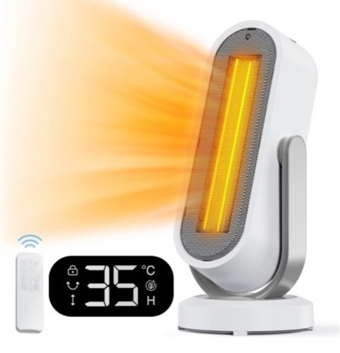 【設定温度に自動調整】セラミックファンヒーター ファンヒーター 新品 電気
