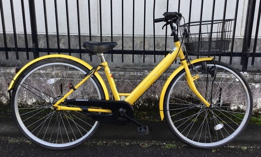 ＜整備・良品＞LEGERE CLASSIC・26インチ自転車・イエロー・洗車済でピカピカ♪不要自転車無料引取り有