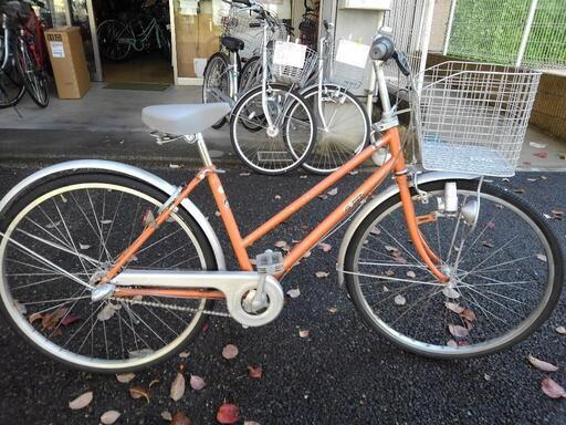 中古自転車２３０８　２６インチ　３段ギヤ　ダイナモライト　キッキーと音がならない後輪ブレーキ 中古自転車2308 26インチ 3段ギヤ ダイナモライト キッキーと音