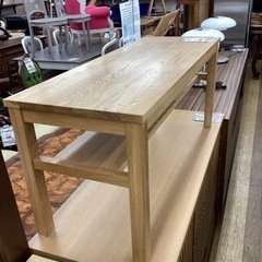 KK-89【新入荷 リサイクル品】無印良品 無垢材ベンチ 板座 オーク材 