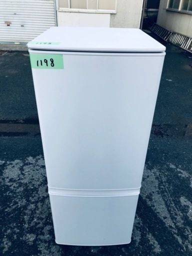 1198番 三菱✨ノンフロン冷凍冷蔵庫✨MR-P15F-W‼️