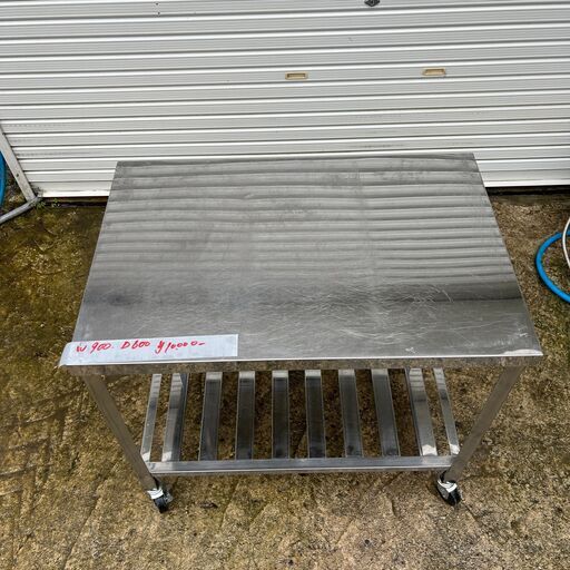 ☆ ステンレス作業台 すのこ キャスター付き W900 D600 H810