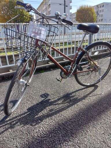 ★ジモティ割あり★  自転車 27インチ 茶 クリーニング済み SJ855