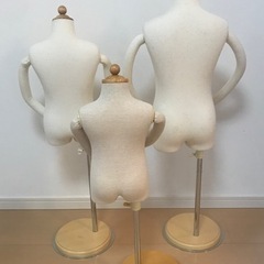 腕付き　腕可動式　マネキン　3体セット　キッズ服用