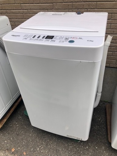 【A】【中古】ハイセンス　洗濯機　2020年製　4.5キロ　傷あり
