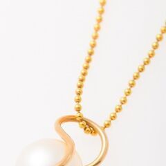 【ネット決済・配送可】K14 アコヤ真珠 ネックレス 品番n21...