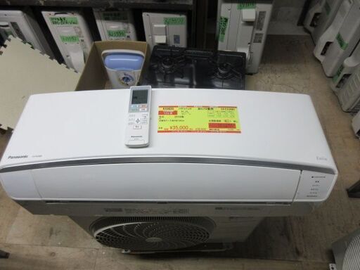 K03625　パナソニック　 中古エアコン　主に10畳用　冷房能力　2.8KW ／ 暖房能力3.6KW