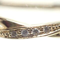 E530 canal 4°c カナルヨンドシー K18 2.1g クロス ダイヤ リング