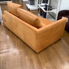 心石工芸 ワイドレザーカウチソファー【トレファク 川越店】