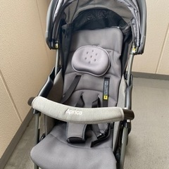 Aprica アップリカ ベビーカー クルリー グレー レザーハンドル A型 Aprica アップリカ ベビーカー クルリー グレー レザーハンドル A型